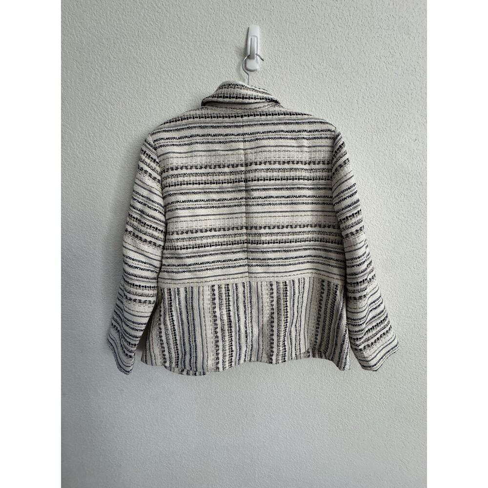 Chico's Sz. 3 (16-18) Black/Taupe/Cream Fully Lined Zippered Jacket Plus size - Picture 10 of 13